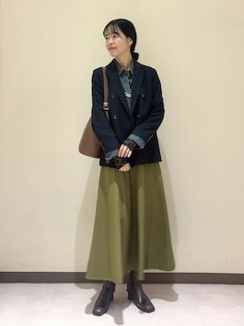 「アイテム（ジャケット/アウター）」を使った、douxarchivesさん（レディース・173cm）の秋コーディネート