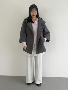 「アイテム（バンダナ/スカーフ）」を使った、douxarchivesさん（レディース・173cm）の冬コーディネート