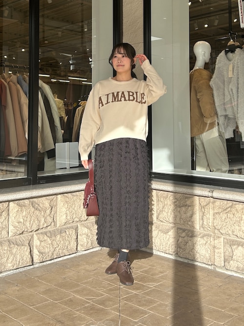 シャギーロゴニットプルオーバー