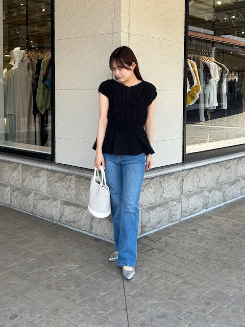 セミフレアデニムパンツ（デニムパンツ）｜Chez toi（シェトワ