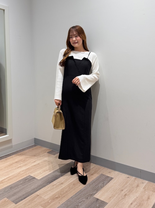 【ITAMI企画】フレアスリーブニット×2WAYキャミワンピース