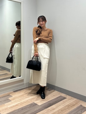 「Chez toi（シェトワ）のアイテム」を使った、momoさん（レディース・159cm）の秋コーディネート