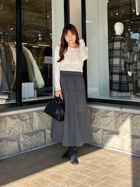 momoさん（骨格ナチュラル・レディース・159cm）の冬コーディネート