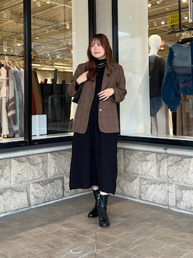 「Chez toi（シェトワ）のアイテム」を使った、momoさん（レディース・159cm）の秋コーディネート