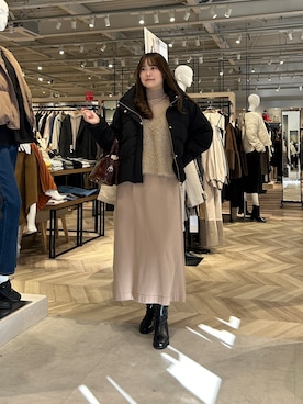 momoさん（レディース・159cm）の冬コーディネート