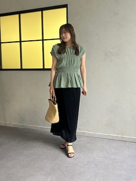「Chez toi（シェトワ）のアイテム（サンダル）」を使った、momoさん（レディース・159cm）の夏コーディネート