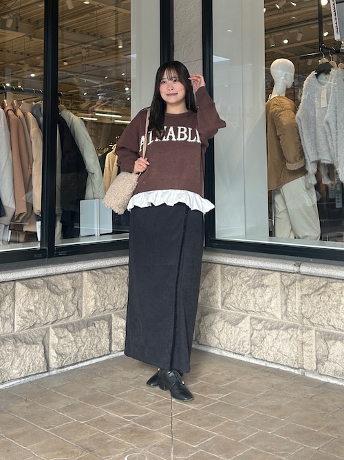 シャギーロゴニットプルオーバー