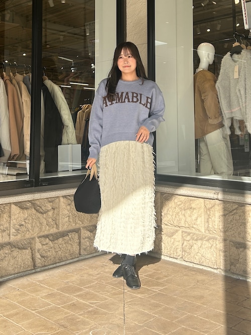 シャギーロゴニットプルオーバー