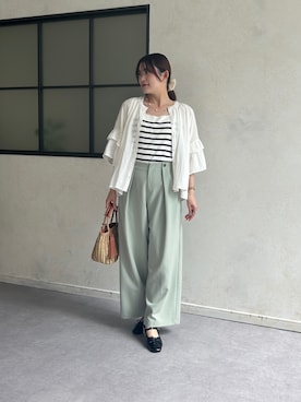 「Chez toi（シェトワ）のアイテム（アクセサリー）」を使った、momoさん（レディース・159cm）の夏コーディネート