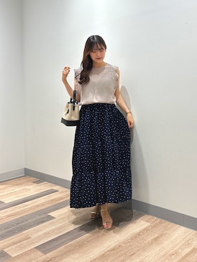 「Chez toi（シェトワ）のアイテム（ワンピース）」を使った、momoさん（レディース・159cm）の夏コーディネート