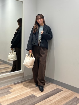 「Chez toi（シェトワ）のアイテム」を使った、momoさん（レディース・159cm）の秋コーディネート