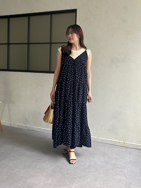 「Chez toi（シェトワ）のアイテム（ワンピース/ドレス）」を使った、momoさん（レディース・159cm）の夏コーディネート