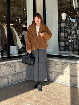 momoさん（骨格ナチュラル・レディース・159cm）の冬コーディネート