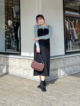 momoさん（骨格ナチュラル・レディース・159cm）の冬コーディネート