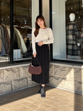 momoさん（骨格ナチュラル・レディース・159cm）の冬コーディネート