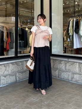 「Chez toi（シェトワ）のアイテム」を使った、momoさん（骨格ナチュラル・レディース・159cm）の夏コーディネート