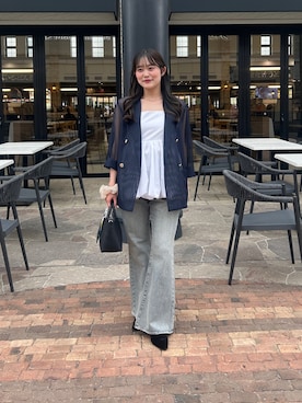 「Thevon（ゼボン）のアイテム（バッグ）」を使った、momoさん（レディース・159cm）の春コーディネート