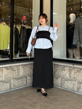 「Thevon（ゼボン）のアイテム（バッグ）」を使った、momoさん（レディース・159cm）の春コーディネート