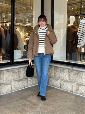 「ニット/セーター」｜「アイテム（シューズ）」を使った、momoさん（レディース・159cm）の冬コーディネート