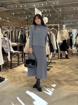 momoさん（レディース・159cm）の冬コーディネート