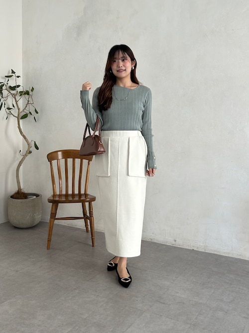 アシメスクエアニット