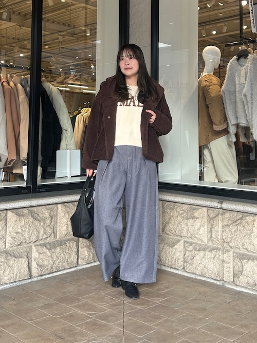 【静電気防止】サイドボタンタックパンツ