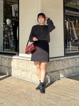 momoさん（骨格ナチュラル・レディース・159cm）の冬コーディネート