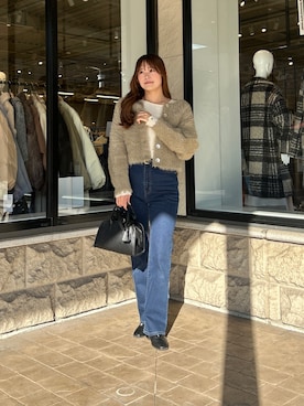 「Chez toi（シェトワ）のアイテム」を使った、momoさん（レディース・159cm）の冬コーディネート