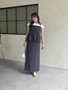 「Chez toi（シェトワ）のアイテム（ワンピース/ドレス）」を使った、momoさん（レディース・159cm）の夏コーディネート