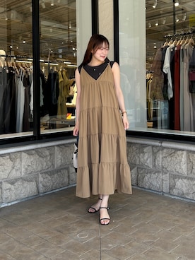 「Chez toi（シェトワ）のアイテム（ワンピース/ドレス）」を使った、momoさん（レディース・159cm）の夏コーディネート