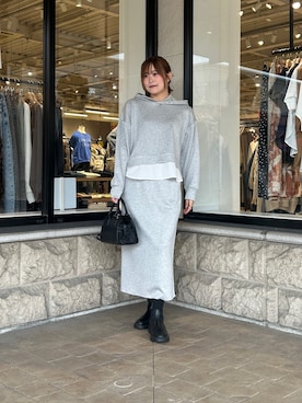 「アイテム（つなぎ/オールインワン）」を使った、momoさん（レディース・159cm）の秋コーディネート