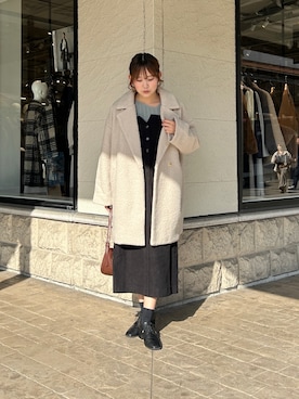 momoさん（骨格ナチュラル・レディース・159cm）の冬コーディネート