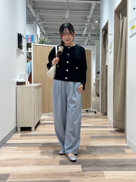 「アイテム（バレエシューズ）」を使った、momoさん（レディース・159cm）の秋コーディネート