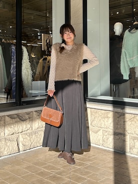 momoさん（レディース・159cm）の冬コーディネート