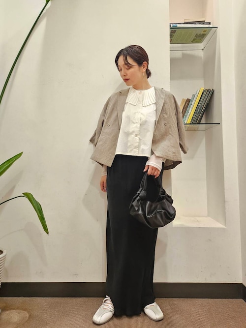 新品タグ付き　mizuiro ind　pleats collar shirts mizuiro ind(ミズイロインド)｜pleats collar shirt シャツ