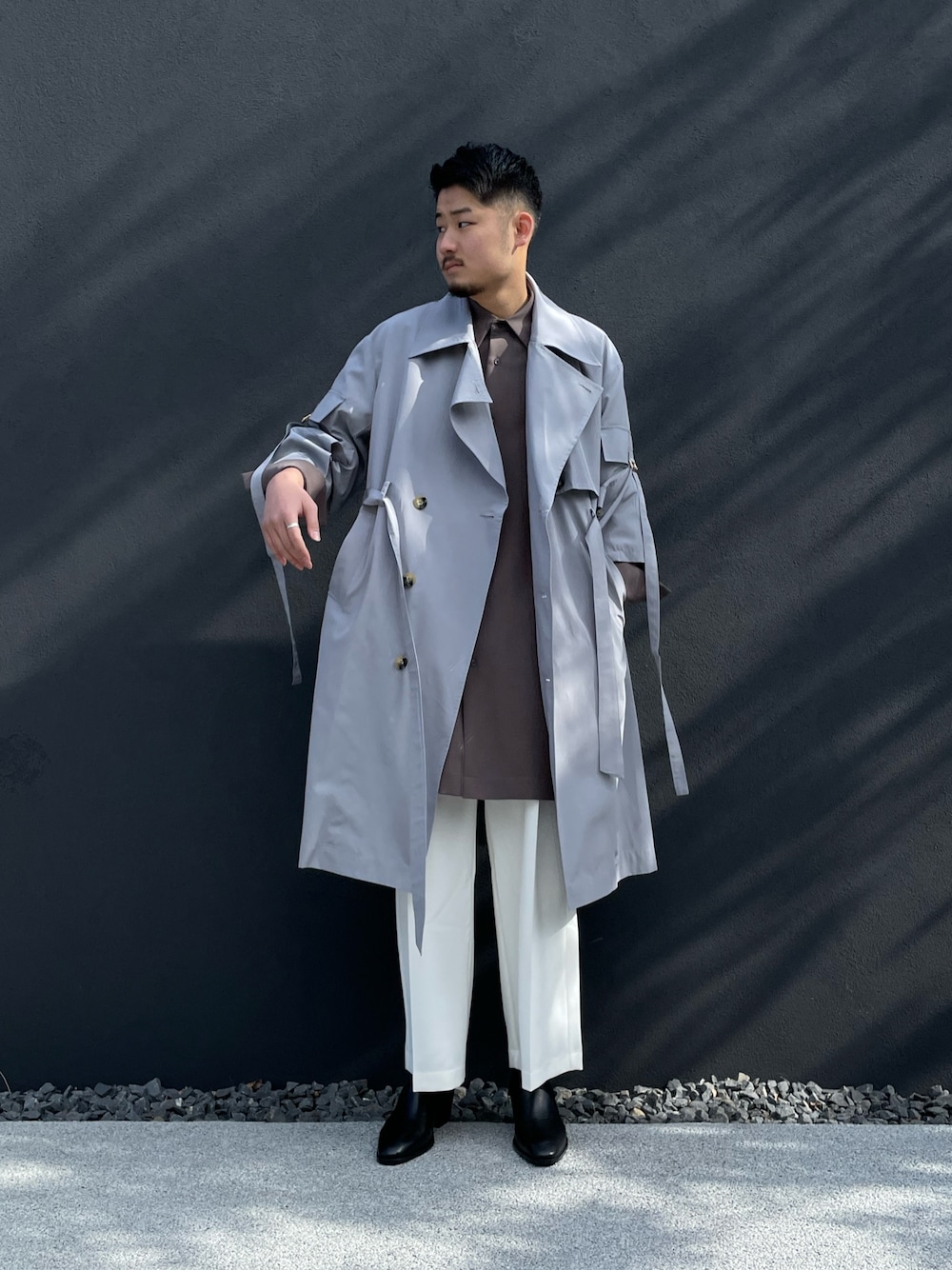 Lui's（ルイス）の「サイドスリット ビッグシルエット シャツ