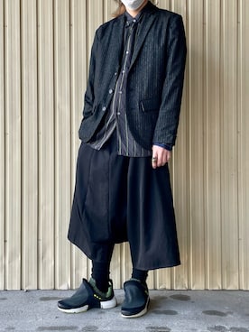 「Handmade（ハンドメイド）のアイテム（テーラードジャケット）」を使った、kazuhoさん（メンズ・165cm）の春コーディネート