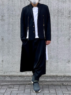 「Handmade（ハンドメイド）のアイテム（テーラードジャケット）」を使った、kazuhoさん（メンズ・165cm）の冬コーディネート