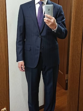 「コルネリアーニ」｜corneliani manさん（メンズ・178cm）の冬コーディネート