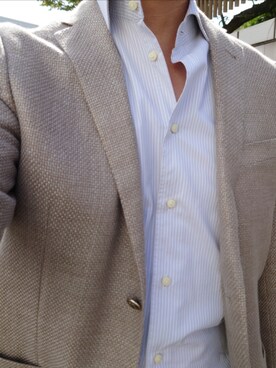 「アイテム（ジャケット/アウター）」を使った、corneliani manさん（メンズ・178cm・40代）の秋コーディネート