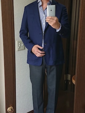 「コルネリアーニ」｜corneliani manさん（メンズ・178cm）の春コーディネート