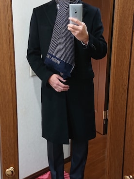 「コルネリアーニ」｜corneliani manさん（メンズ・178cm）の冬コーディネート