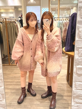 「お揃いコーデ」｜「アイテム（ブーツ）」を使った、minamiさん（レディース・158cm）の秋コーディネート