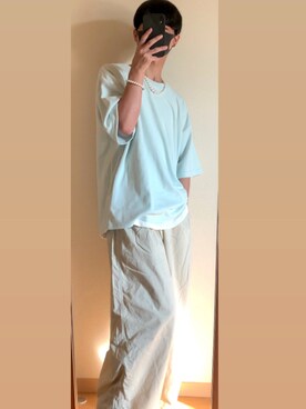 「ADRER（アドラー）の【ADRER】サイドジップレイヤードタンク（タンクトップ）」を使った、しお🧂さん（メンズ・169cm）の夏コーディネート