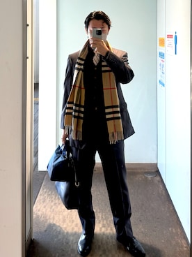 「アイテム（スーツセット）」を使った、kulabass1989さん（メンズ・173cm）の秋コーディネート