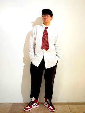 「arth（アース）のアイテム」を使った、清野さん（メンズ・174cm）の春コーディネート