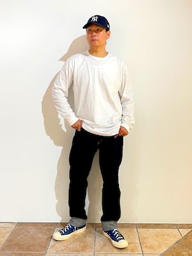 「EDWIN（エドウィン）のアイテム（デニムパンツ）」を使った、清野さん（メンズ・175cm）の秋コーディネート