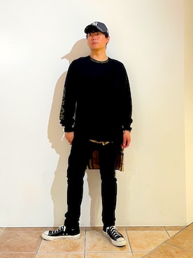 「CHROME HEARTS（クロムハーツ）のアイテム」を使った、清野さん（メンズ・174cm）の夏コーディネート