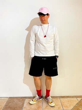 「FOG ESSENTIALS（エフオージーエッセンシャルズ）のアイテム」を使った、清野さん（メンズ・174cm）の春コーディネート