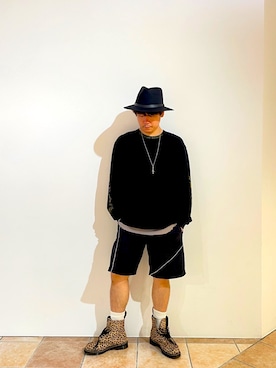 「CHROME HEARTS（クロムハーツ）のアイテム」を使った、清野さん（メンズ・174cm）の夏コーディネート